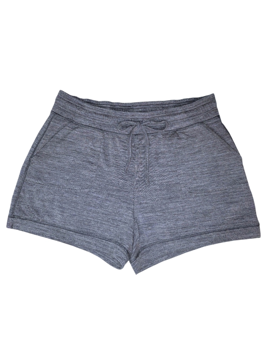 32 Degrees Cool Women's Large Blue Space Dye Knit Shorts 4" Inseam